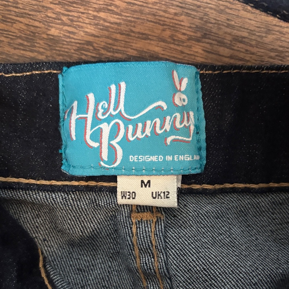 Hell Bunny dark Denim Women's Overalls - Picture 6 of 9